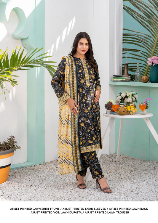 Zesh Unstitched Lawn 3 Piece 100% Original 🔥❤️