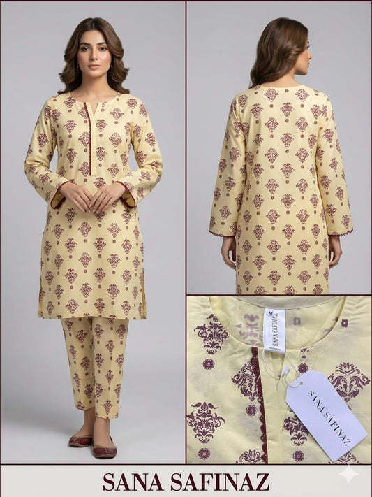 SANASAFINAZ Stitched CORDSET 2PCs Cotton – Ready to Wear 🔥