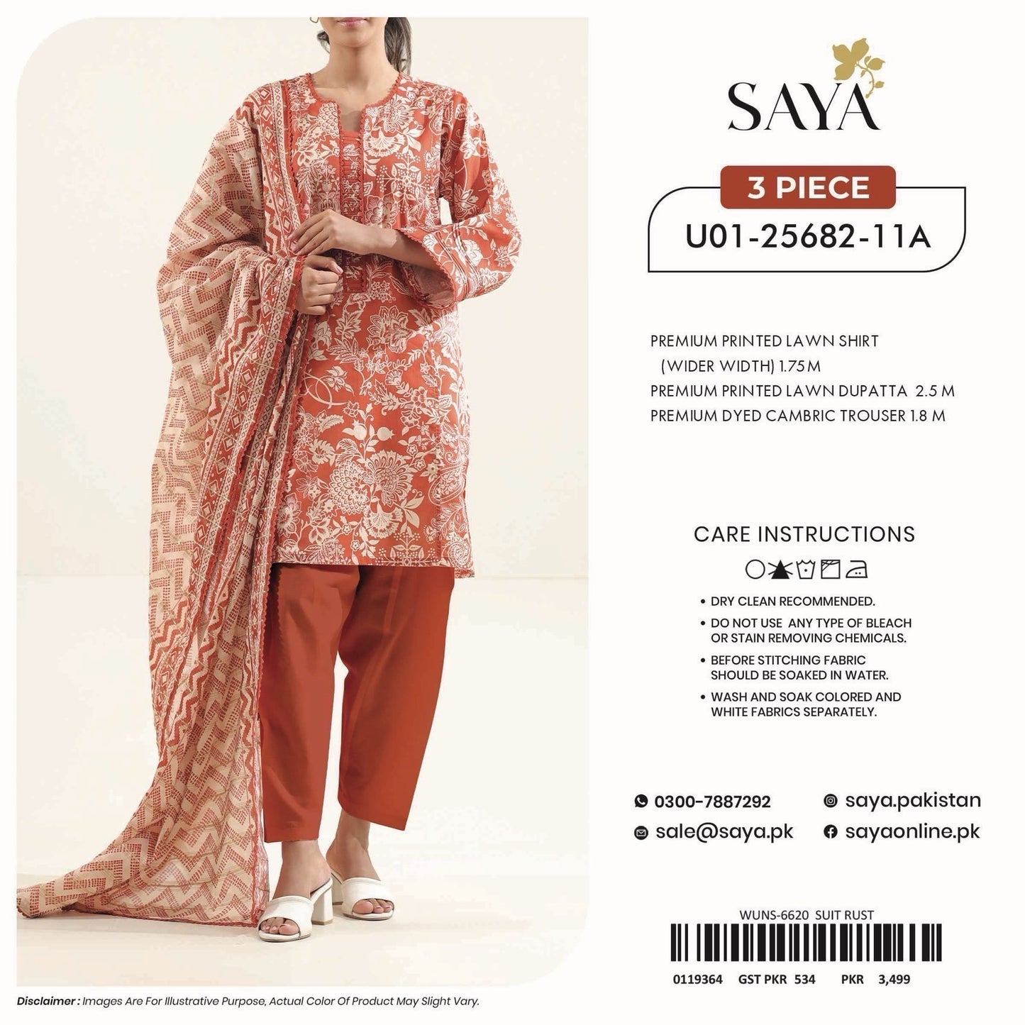 Saya Unstitched Printed 100% Original Cotton 3 PCs Suit In WHOLESALE PRICE 💯✨