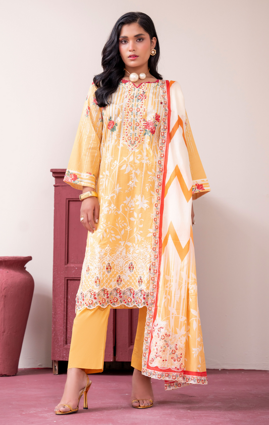 Amaira Pinky Luxury Embroidered Lawn 3 Piece Unstitched Collectionn