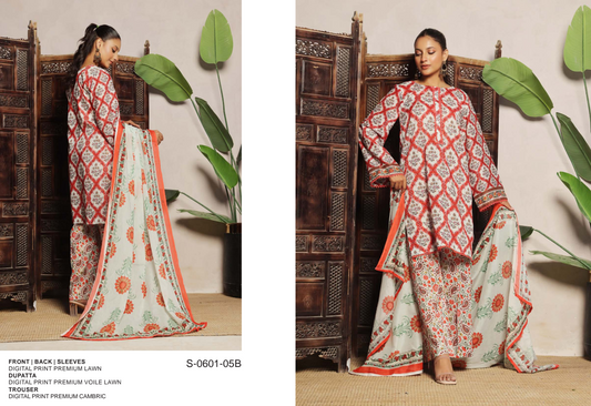 MoosaJee 100% Original Unstitched 3Pcs 🥳🔥
