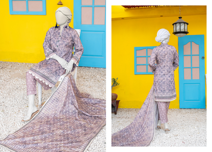 HAYA Fresh Arrival – Digital Printed MEKO Lawn 3PC Collection Design# 6