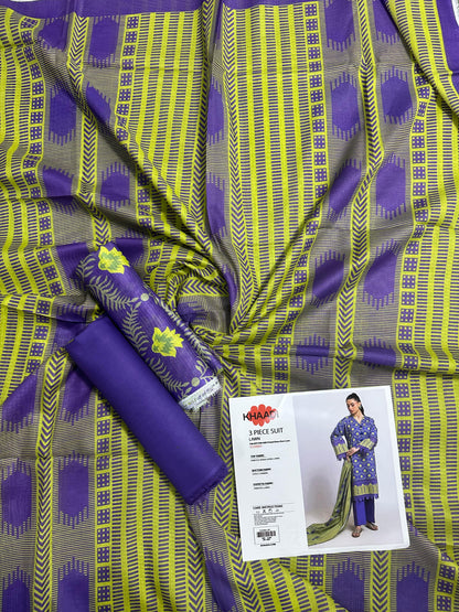 Khaadi Mosaic Veil - 3 PCs Printed Bana Dora Lawn Unstitched Collection