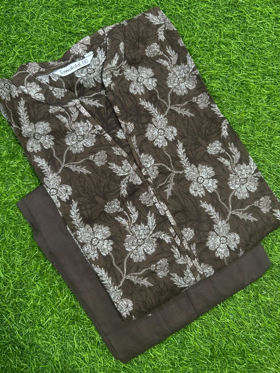 Tawakkal Brown Stitched 2-Piece