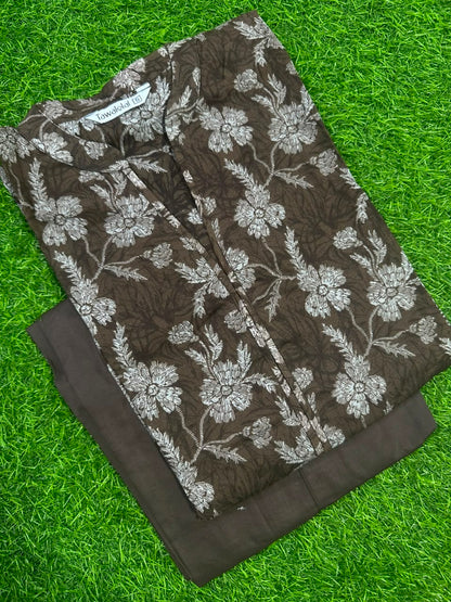 Tawakkal Brown Stitched 2-Piece