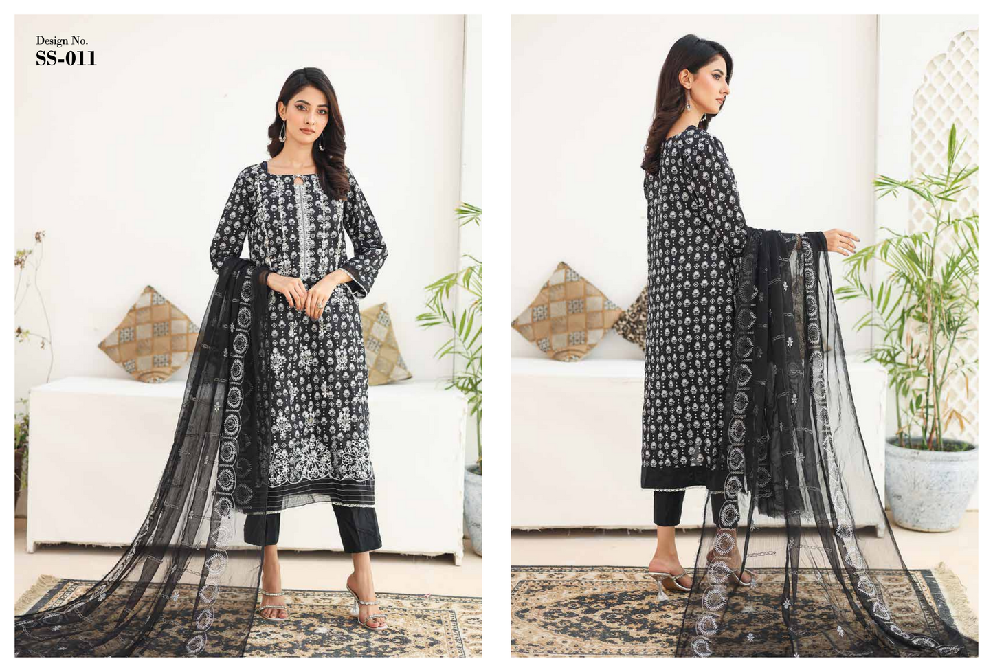 SANASARA EMBROIDED 3P By LEEDS