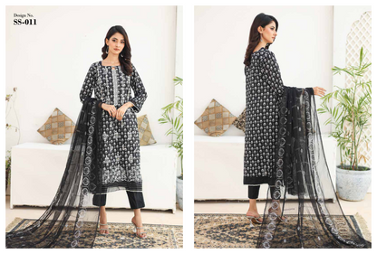 SANASARA EMBROIDED 3P By LEEDS