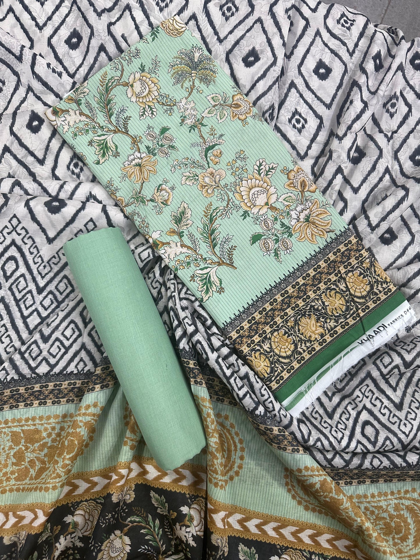Khaadi Mint Green Printed 3Pcs
