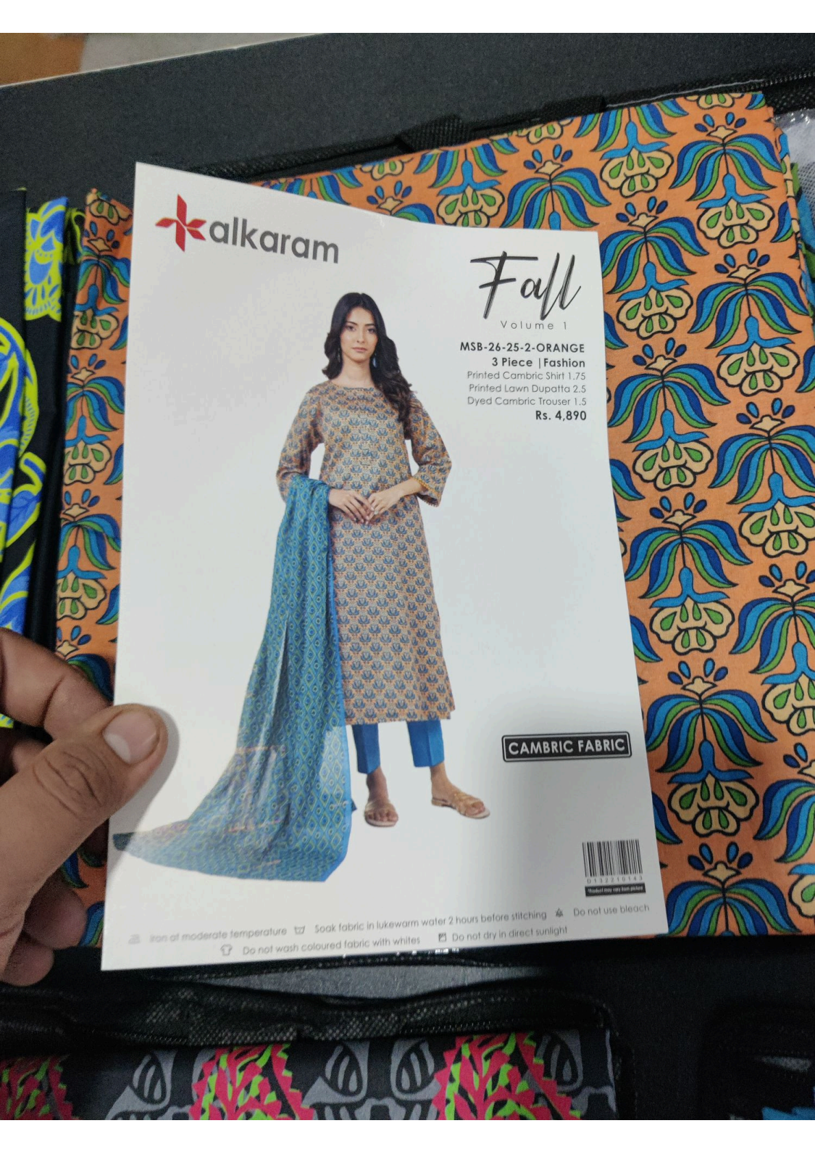 Alkaram 100% Original Cotton Camric 3 Piece 😉🧡 2k25