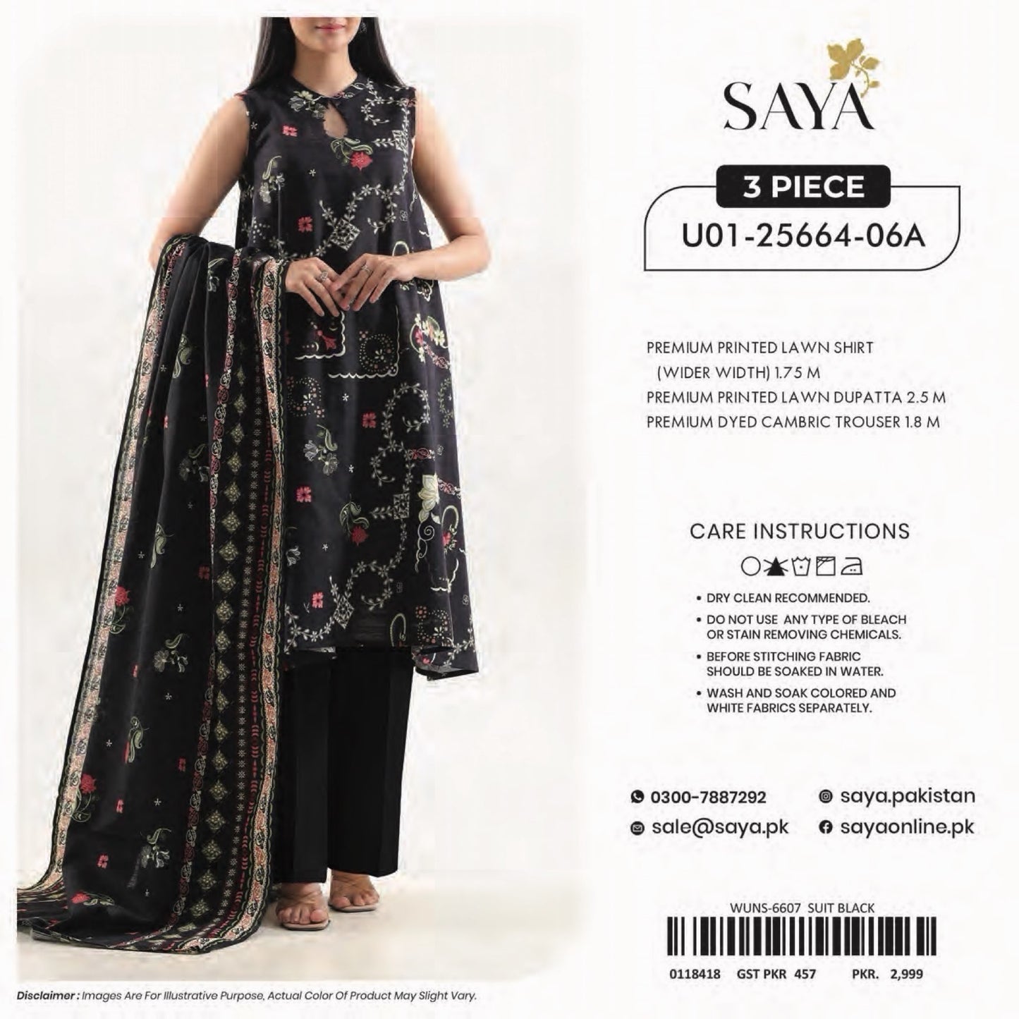 Saya Unstitched Printed 100% Original Cotton 3 PCs Suit In WHOLESALE PRICE 💯✨