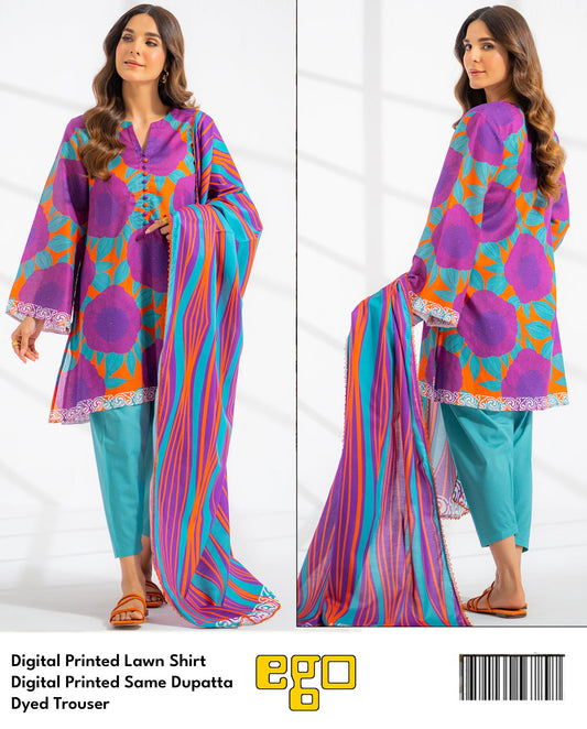 Ego Lawn Unstitched 3Pcs in Wholesale ❤️✅