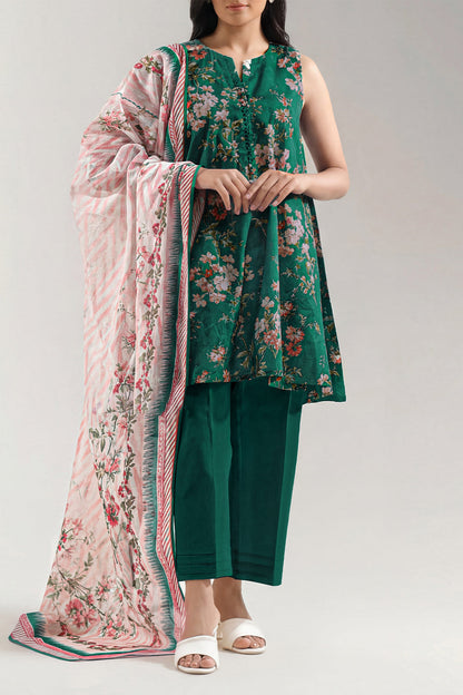 Saya Green 3PCs Printed Lawn Unstitched Collection