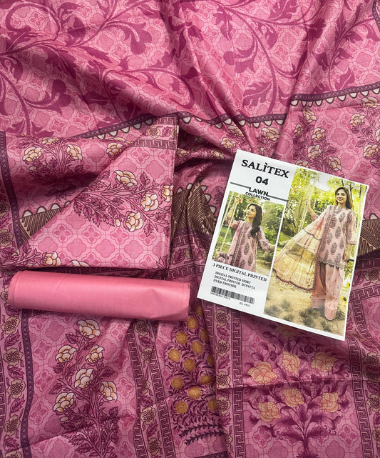 Salitex Lawn 3 PIECE DIGITAL PRINTED Collection Design# 4