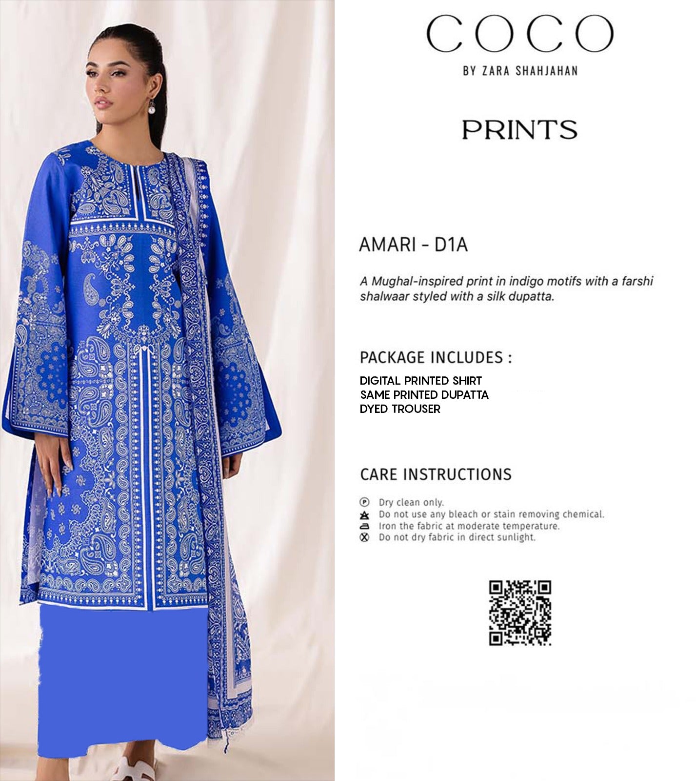 COCO by Zara Shahjahan Digital Printed Lawn | 3 Piece Collection