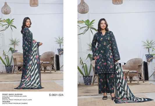 MoosaJee 100% Original Unstitched 3Pcs 🥳🔥