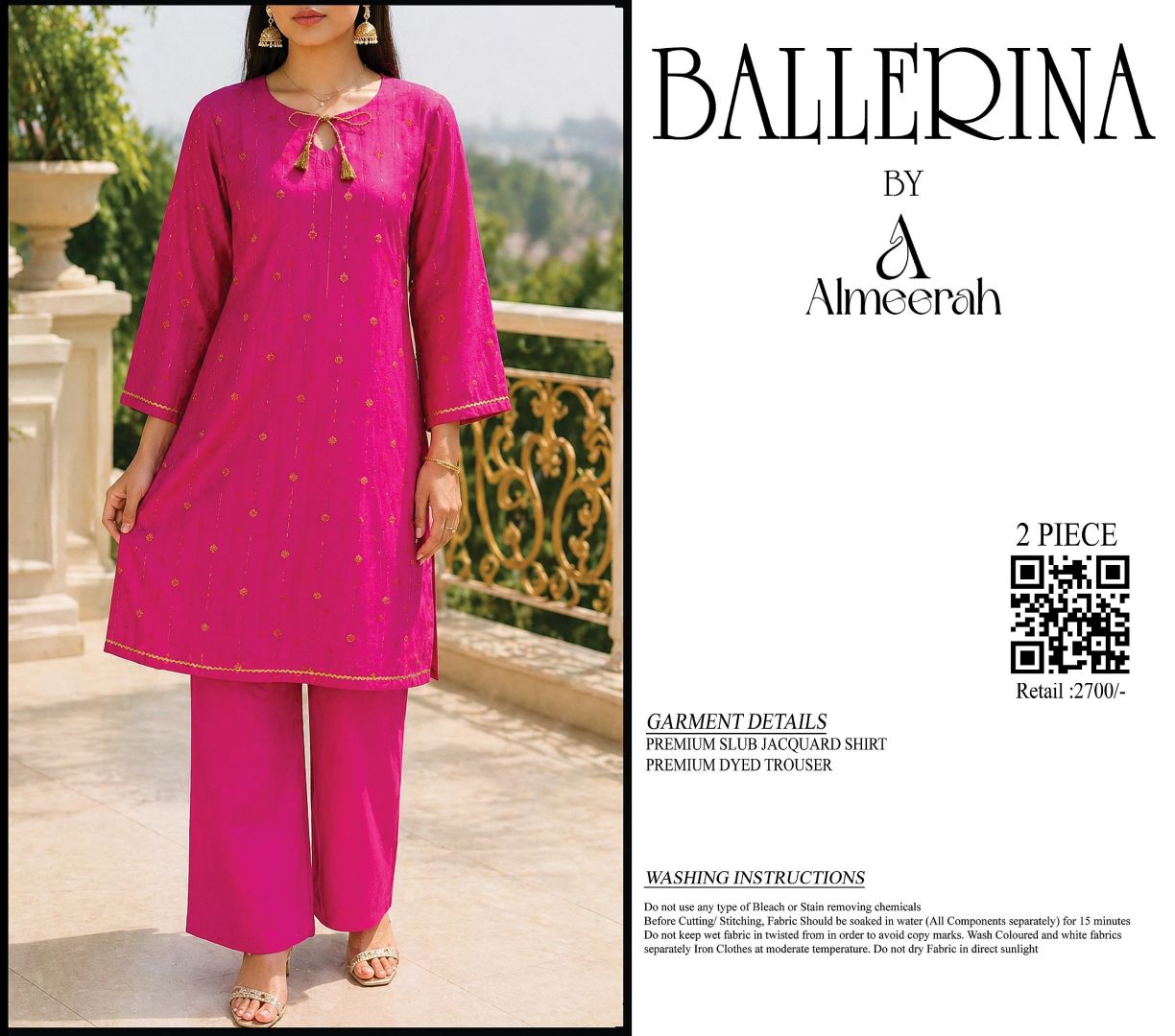 BALLERINA BY ALMEERAH D-2 -  2PCS JACQUARD COLLECTION