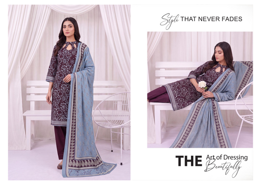 Izhaan MJ Pink D #06 - 3pcs  Printed Collection