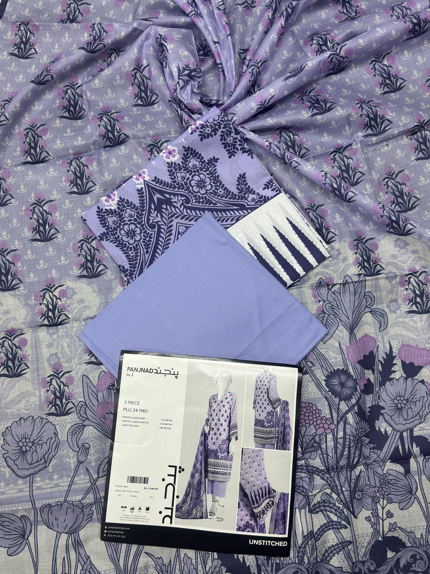 ✨J. PANJNAD 100% Original Unstitched 3 Piece✨ Part 2