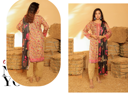 Iris Lawn 3Pcs Unstitched Collection