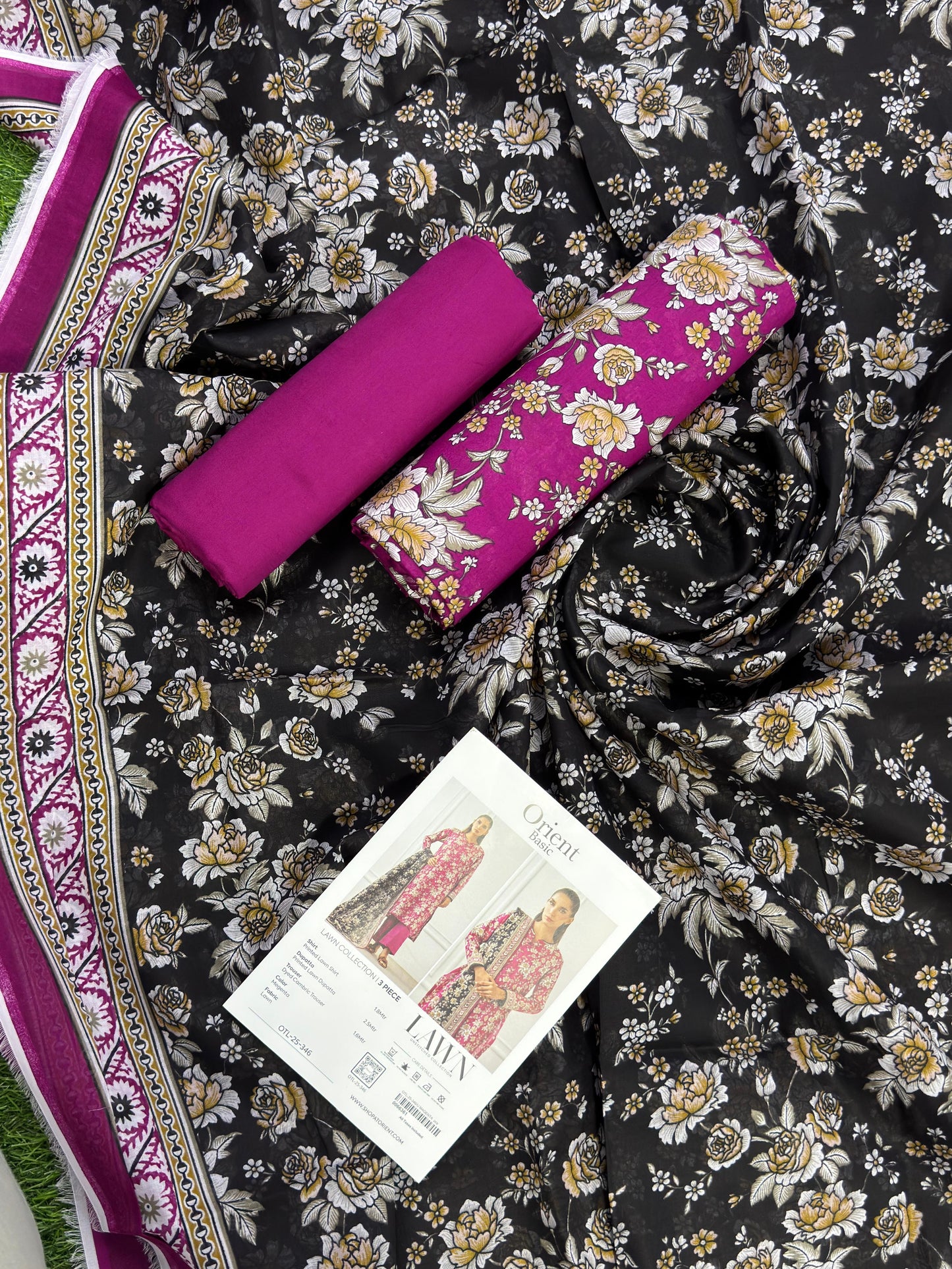 Orient Unstitched Lawn 3 Piece Collection D.C:- OTL-25-346