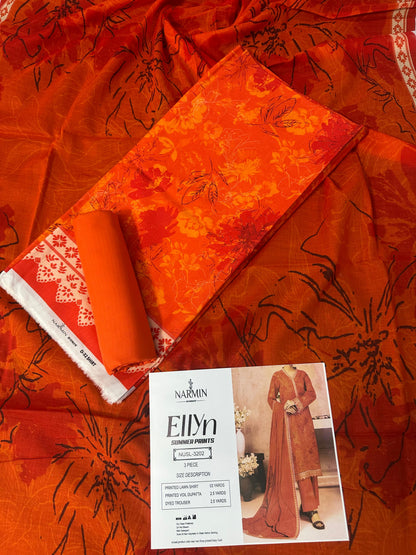 NARMIN Ellyn 100% Original Unstitched Lawn ❤️  by NARKINS
