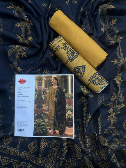 Khaadi (D.C:-SS2379A) 3Pcs Digital Printed Lawn Collection