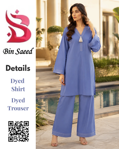 Bin Saeed Stitched 2Pcs Dyed Collection
