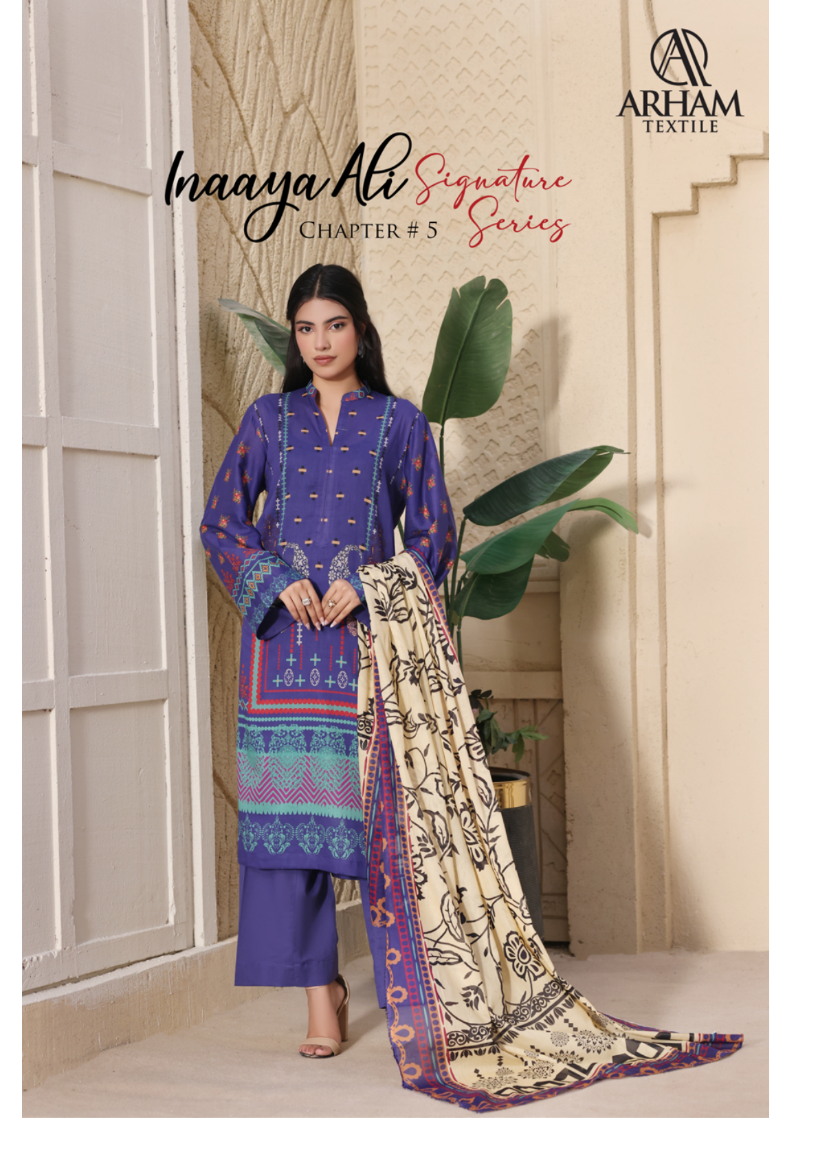 Inaaya Ali Lawn 3 Piece Collection 2026 By Arham Textile