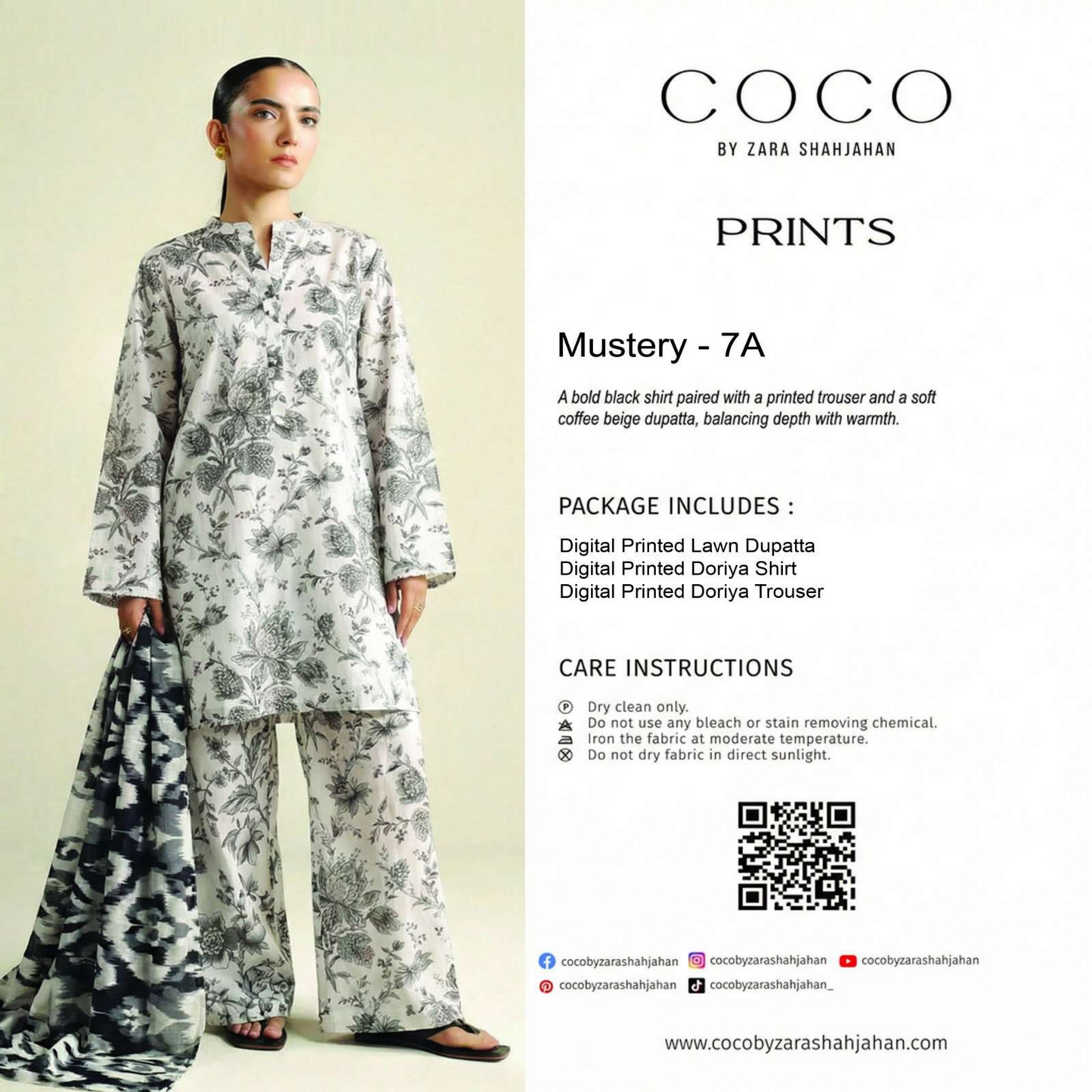COCO Mustery - 7A - PRINTS 3PCS UNSTITCHED COLLECTION