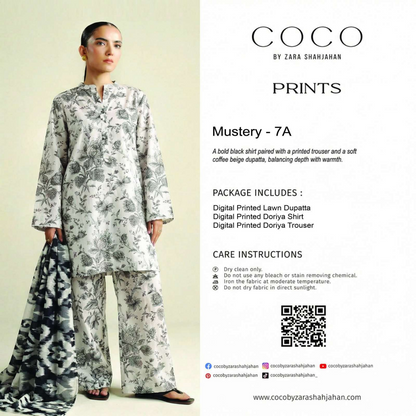 COCO Mustery - 7A - PRINTS 3PCS UNSTITCHED COLLECTION