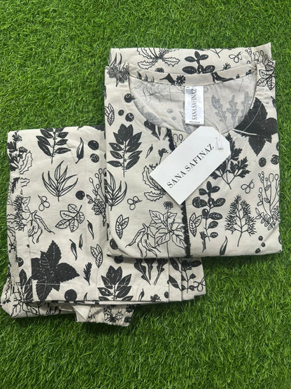 SANASAFINAZ Stitched CORDSET 2PCs Cotton – Ready to Wear