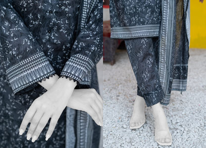 HAYA Fresh Arrival – Digital Printed MEKO Lawn 3PC Collection Design# 10