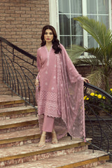 Lakhany T-Pink Eid Collection Unstitched ChikanKari 3 Piece 🔥