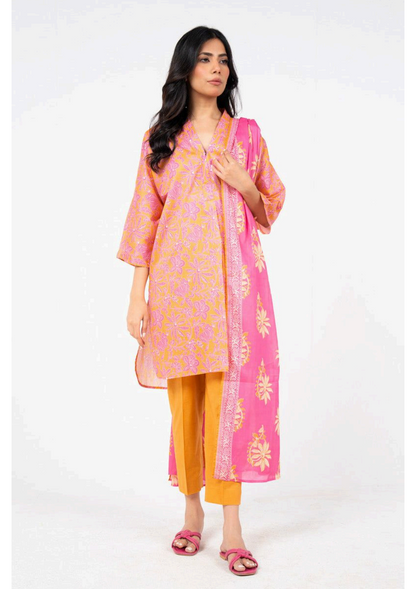 Alkaram 100% Original Cotton Camric 3 Piece 😉🧡 2k25