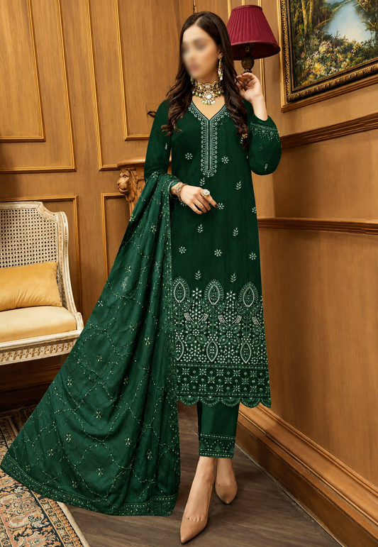 Minaaish 3Pcs Embroidery Randomly Any Color/Any Design
