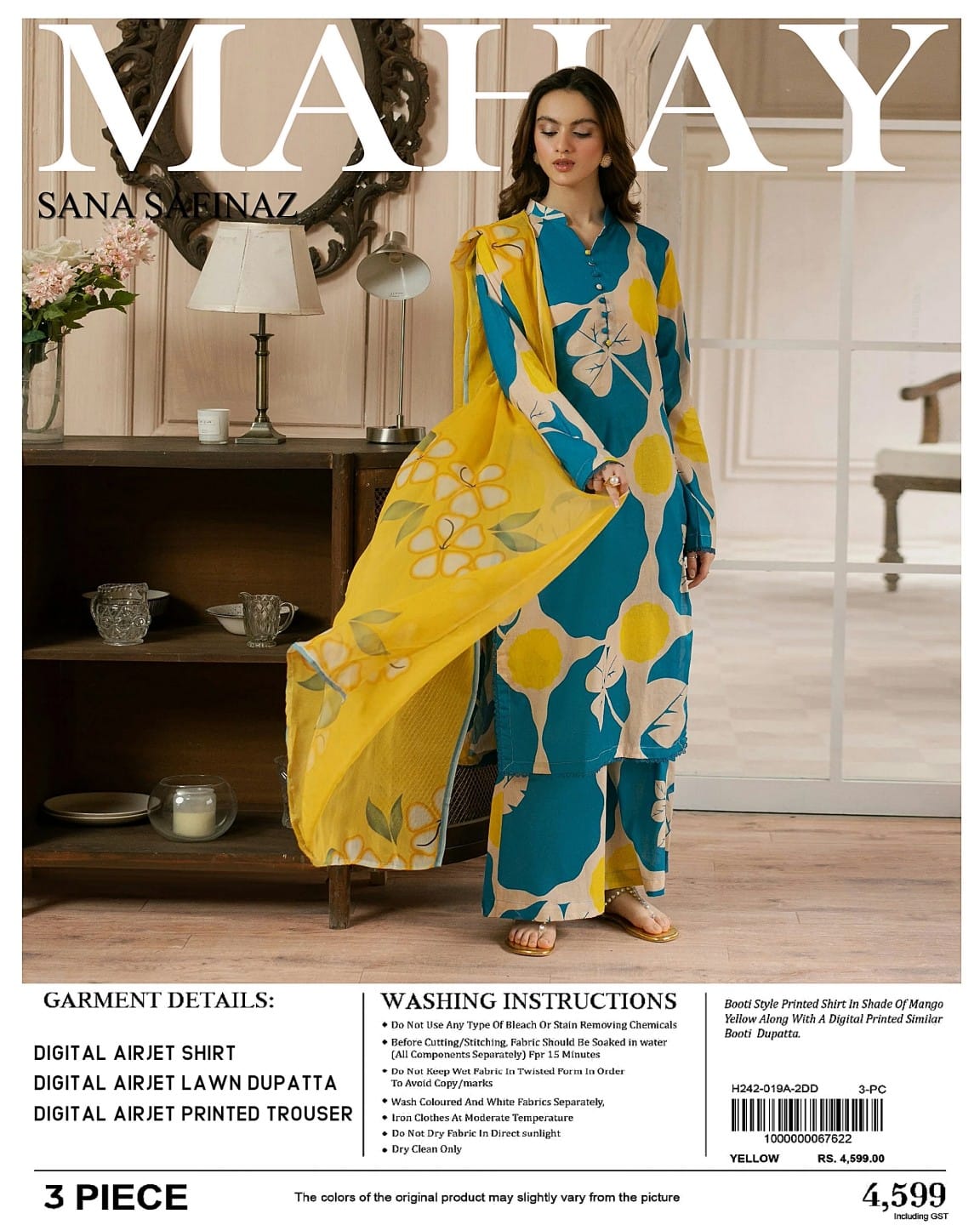 Sana Safinaz Lawn Unstitched 3 Pieces ❤️🔥