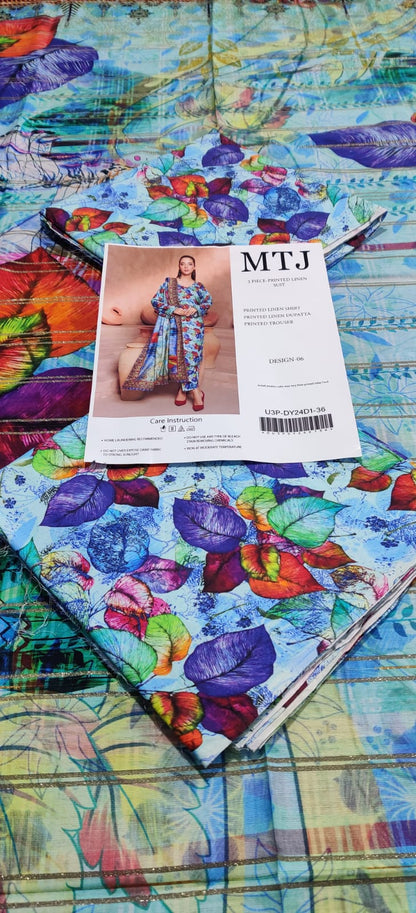 MTJ Floral Linen 3P