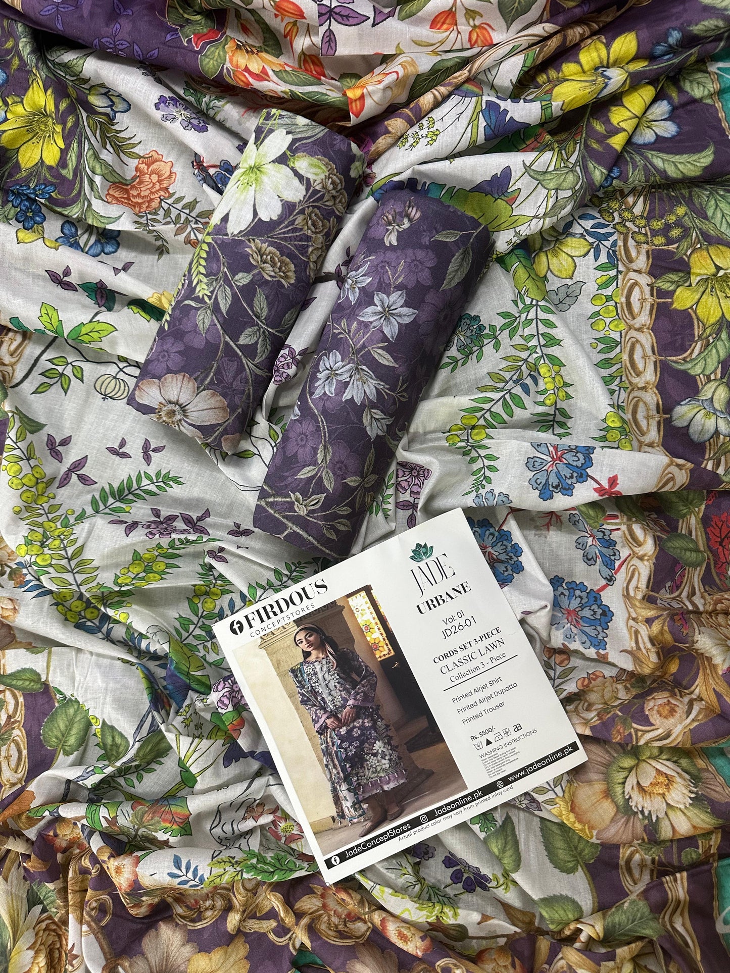 FIRDOUS JADE 18932 Lawn 3Pcs Collection