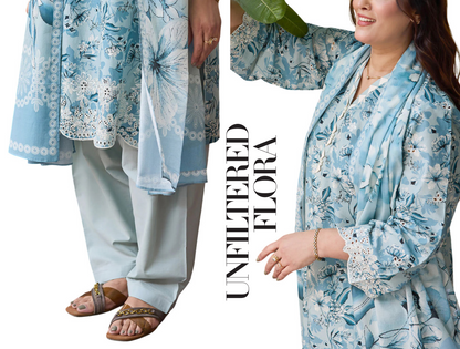 RUQAYYAHS – Digital Printed Embroidered Lawn Collection 2026 Design # 05