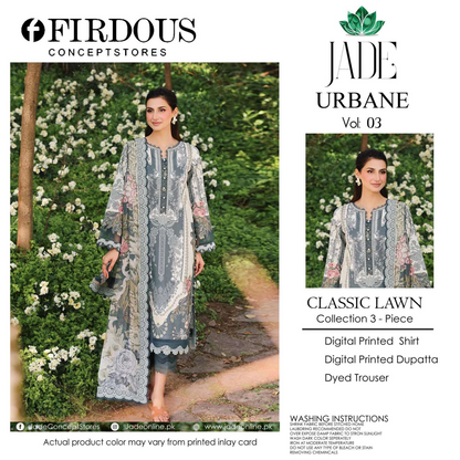 FIRDOUS JADE Grey 3-Piece