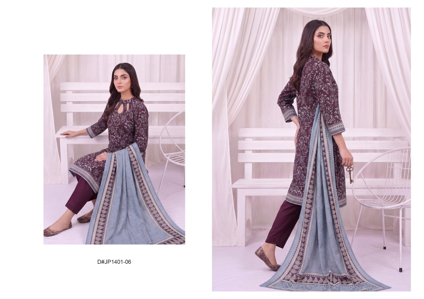 Izhaan MJ Pink D #06 - 3pcs  Printed Collection