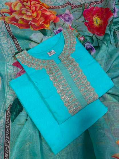 BQ EMBROIDERY BLUE STITCHED 3PCS RANDOMLY DESIGN