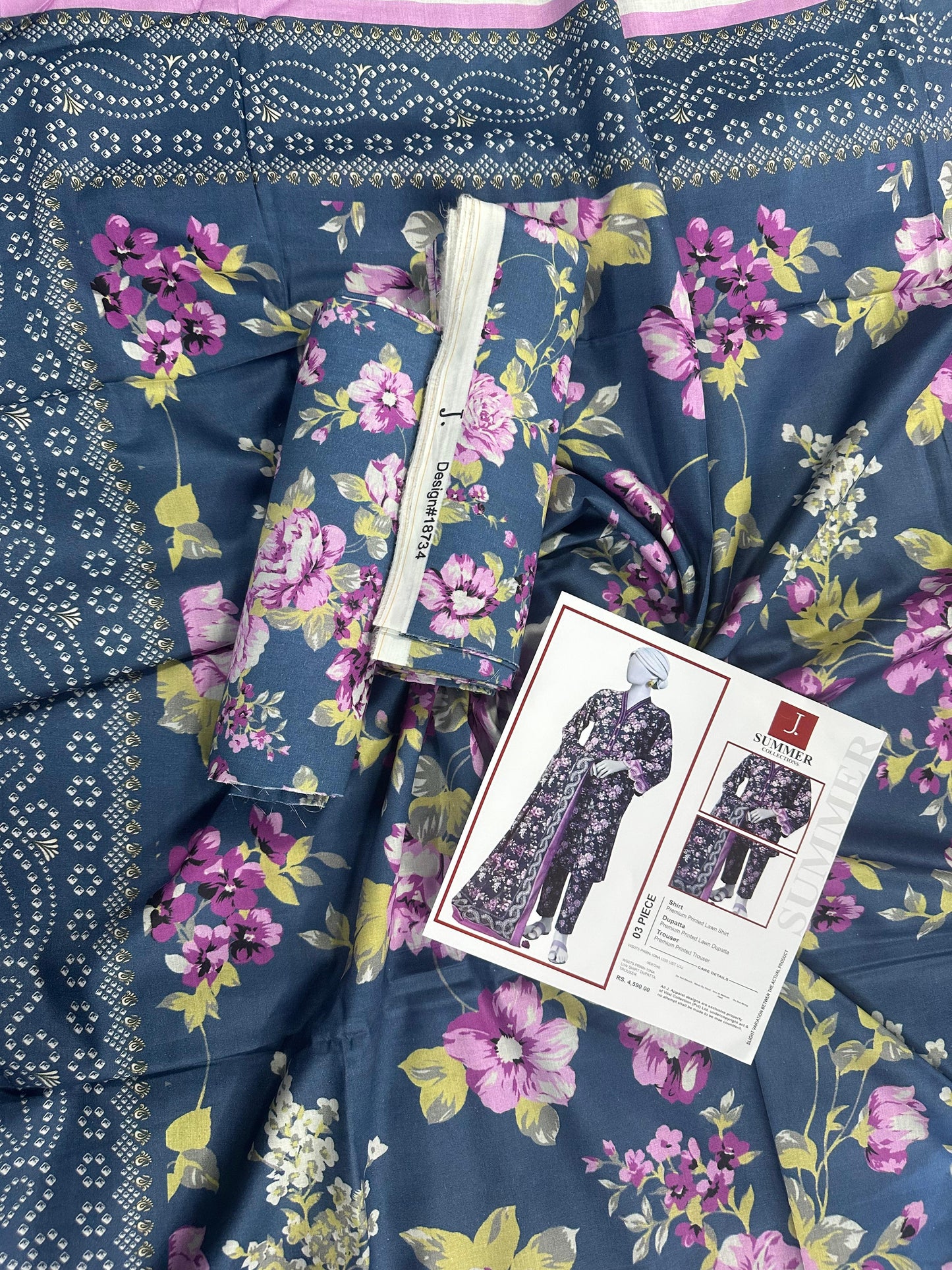 Junaid Jamshed Inspired J. Digital Printed Lawn 3 Piece Unstitched Collection