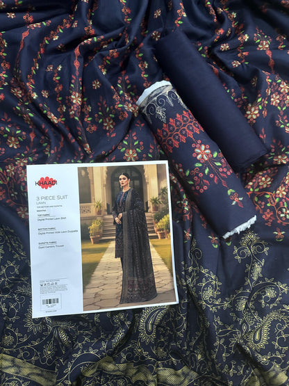 Khaadi (D.C:-SS2378A) 3Pcs Digital Printed Lawn Collection