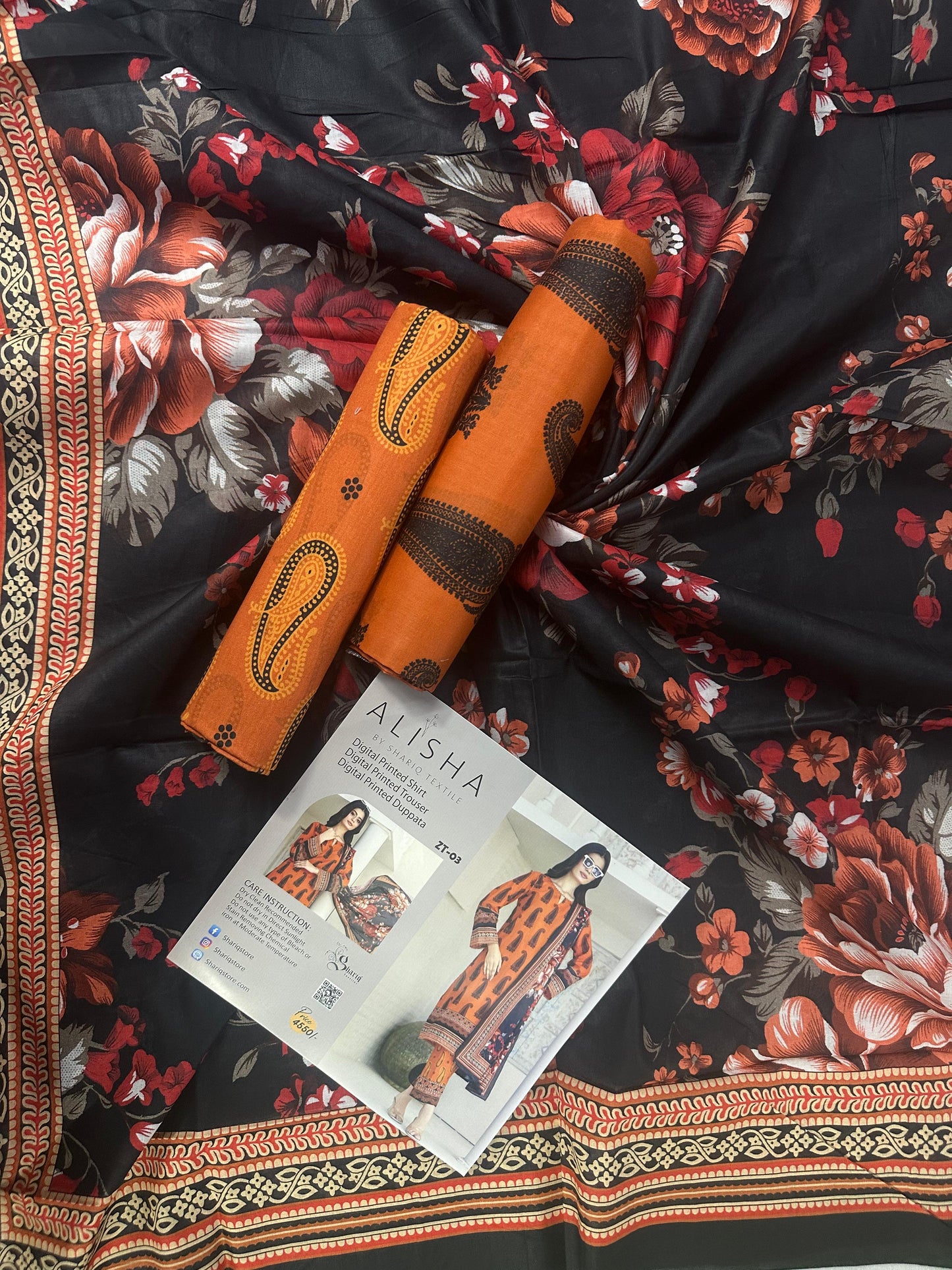 ALISHA D-03 DIGITAL PRINTED LAWN  3PCS