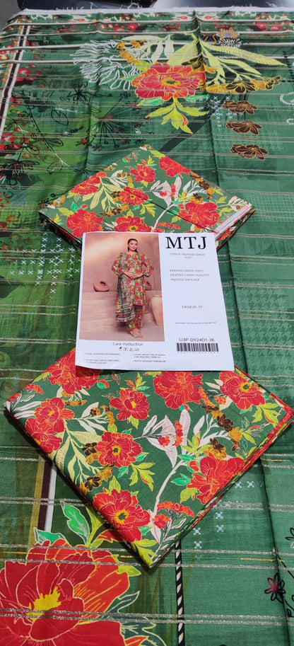MTJ Floral Linen 3P