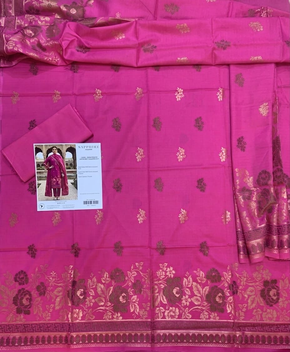 Sapphire Pink Jacquard 3Pcs