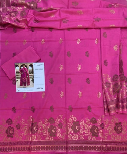 Sapphire Pink Jacquard 3Pcs