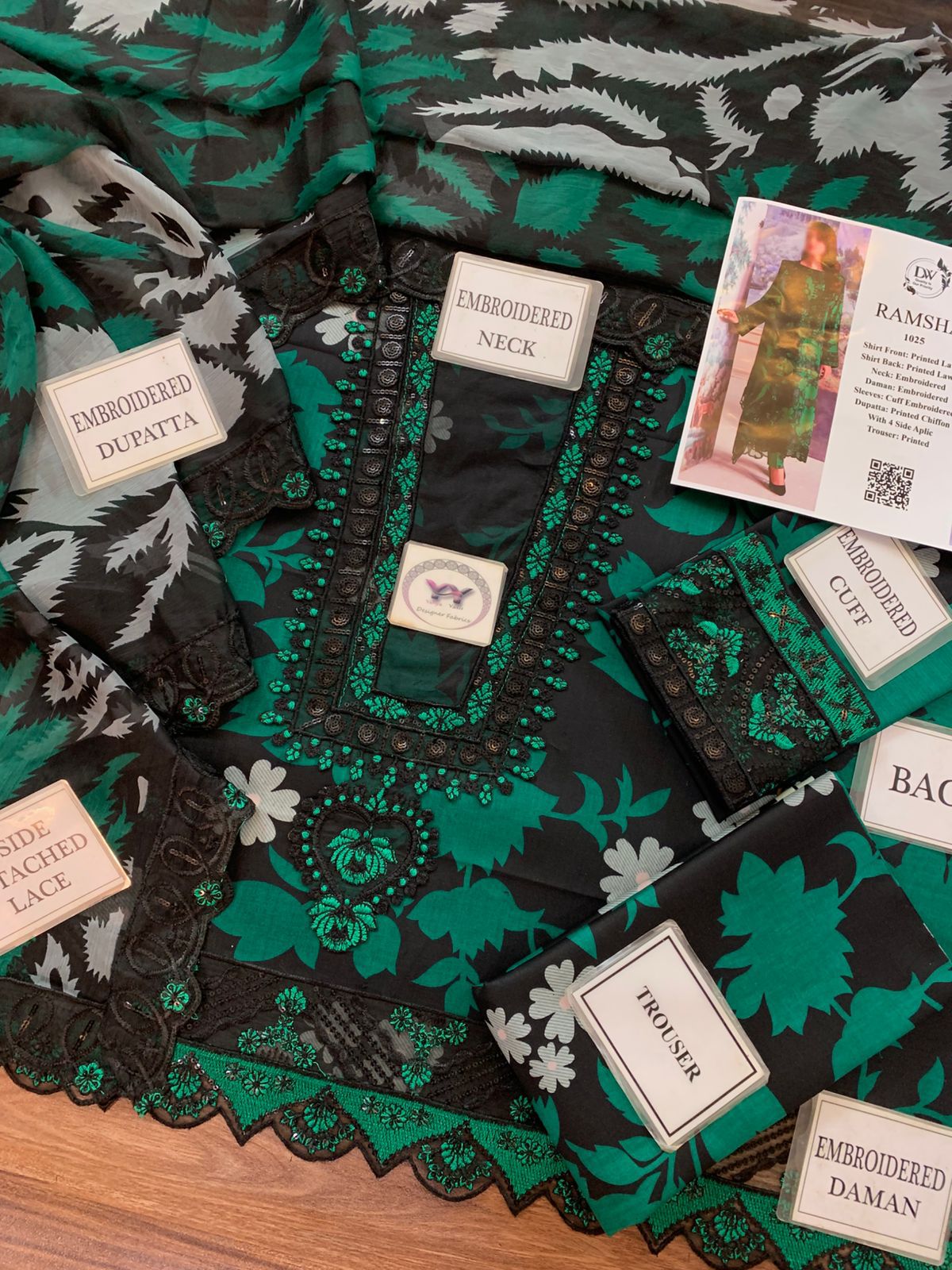 RAMSHA Elegant 3PC Unstitched Lawn Suit Collection