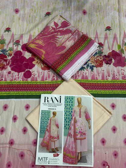 RANI DORIA PRINTED LAWN 3P by MTF